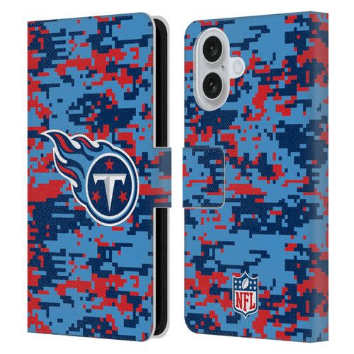 NFL Tennessee Titans Graphics Digital Camouflage Leather Book Wallet Case Cover For Apple iPhone 16