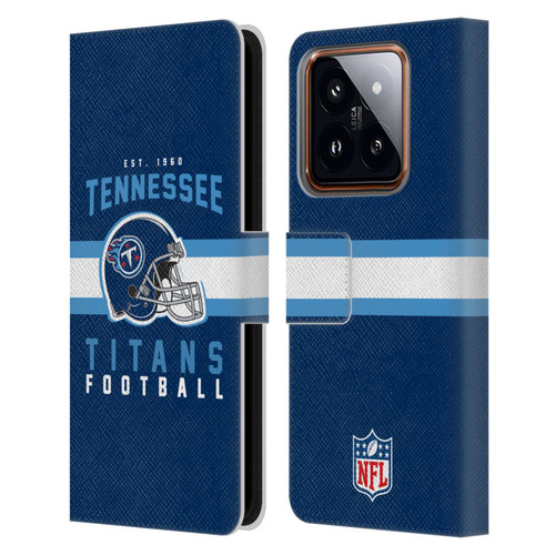 NFL Tennessee Titans Graphics Helmet Typography Leather Book Wallet Case Cover For Xiaomi 14