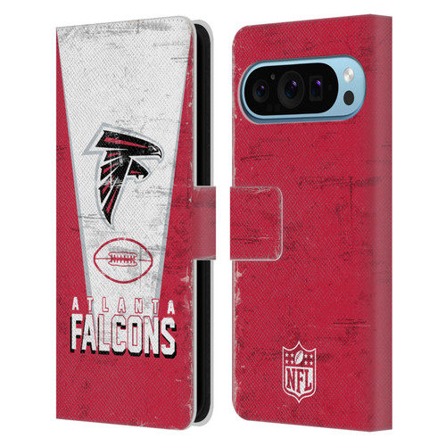 NFL Atlanta Falcons Logo Art Banner Leather Book Wallet Case Cover For Google Pixel 9 / Pixel 9 Pro