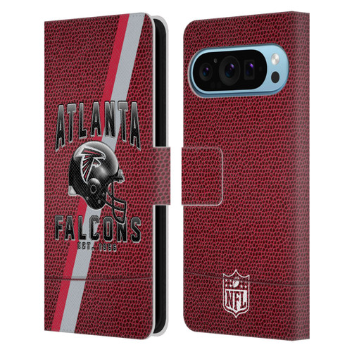 NFL Atlanta Falcons Logo Art Football Stripes Leather Book Wallet Case Cover For Google Pixel 9 / Pixel 9 Pro