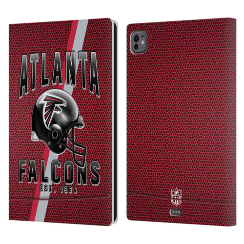 NFL Atlanta Falcons Logo Art Football Stripes Leather Book Wallet Case Cover For Apple iPad Pro 11 M4 2024