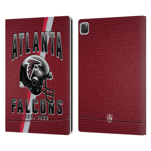 NFL Atlanta Falcons Logo Art Football Stripes Leather Book Wallet Case Cover For Apple iPad Pro 13 M4 2024