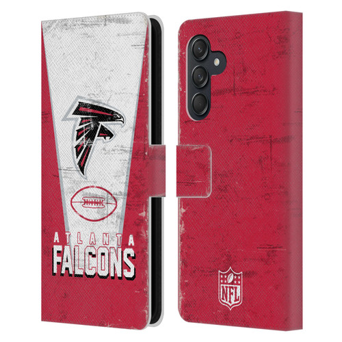 NFL Atlanta Falcons Logo Art Banner Leather Book Wallet Case Cover For Samsung Galaxy M55 5G