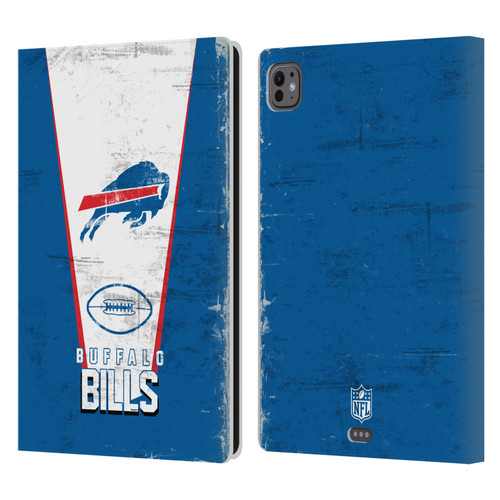 NFL Buffalo Bills Logo Art Banner Leather Book Wallet Case Cover For Apple iPad Pro 11 M4 2024