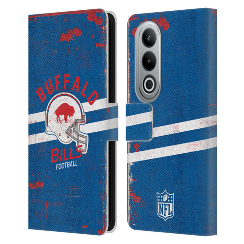 NFL Buffalo Bills Logo Art Helmet Distressed Leather Book Wallet Case Cover For OPPO OnePlus Ace 3V 5G