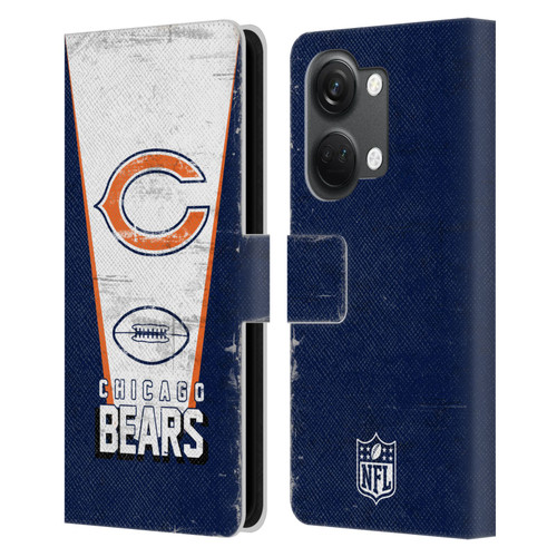 NFL Chicago Bears Logo Art Banner Leather Book Wallet Case Cover For OnePlus Nord 3 5G