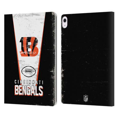 NFL Cincinnati Bengals Logo Art Banner Leather Book Wallet Case Cover For Apple iPad Air 13 2024