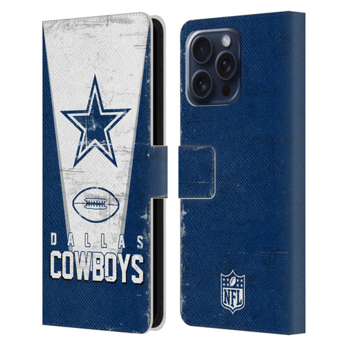 NFL Dallas Cowboys Logo Art Banner Leather Book Wallet Case Cover For Apple iPhone 16 Pro Max