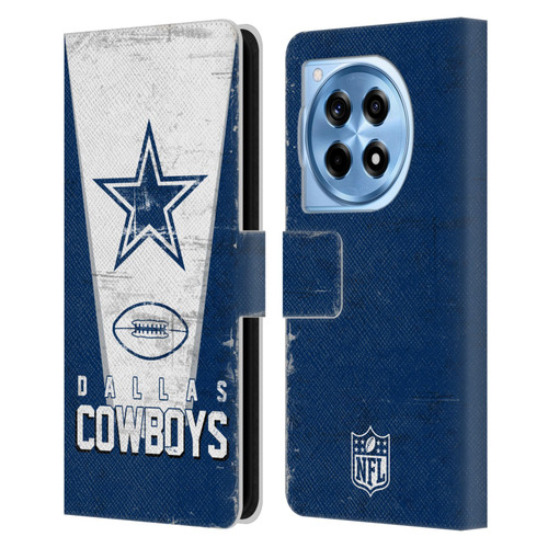 NFL Dallas Cowboys Logo Art Banner Leather Book Wallet Case Cover For OnePlus 12R