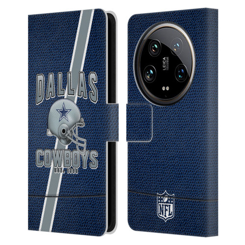 NFL Dallas Cowboys Logo Art Football Stripes Leather Book Wallet Case Cover For Xiaomi 14 Ultra