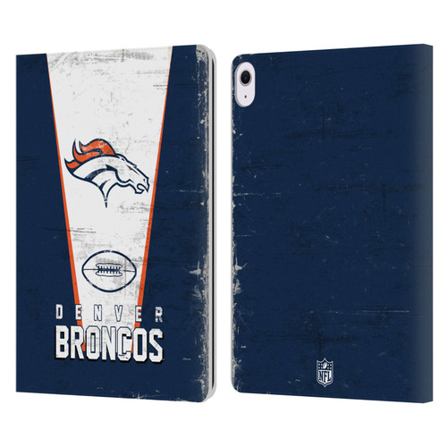 NFL Denver Broncos Logo Art Banner Leather Book Wallet Case Cover For Apple iPad Air 13 2024