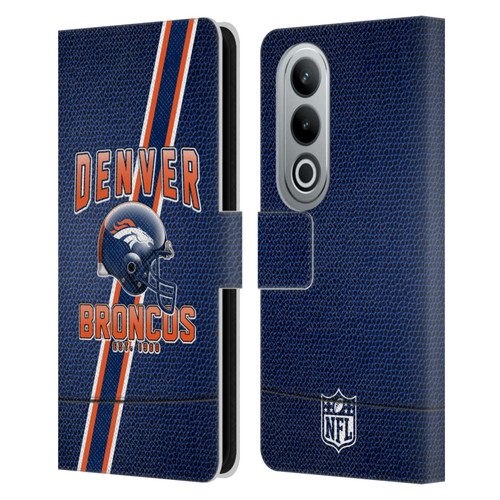 NFL Denver Broncos Logo Art Football Stripes Leather Book Wallet Case Cover For OPPO OnePlus Ace 3V 5G
