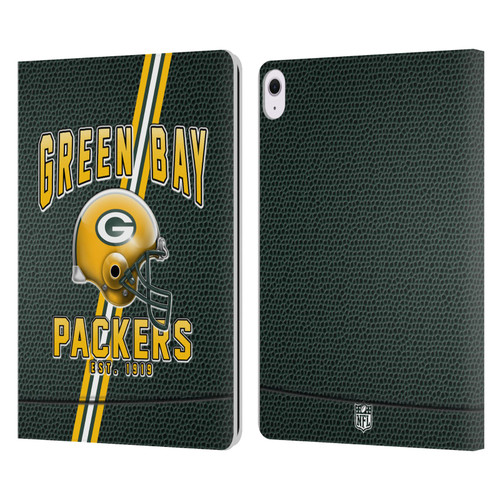 NFL Green Bay Packers Logo Art Football Stripes Leather Book Wallet Case Cover For Apple iPad Air 13 2024/2025
