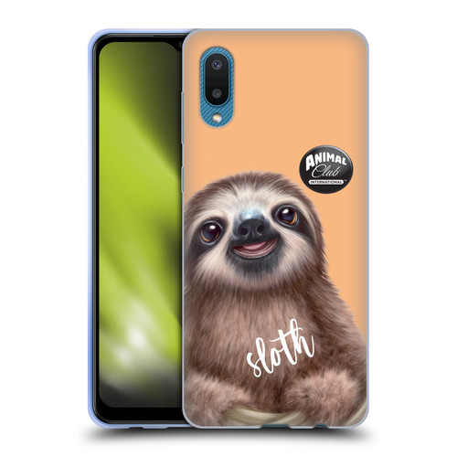 Animal Club International Faces Sloth Soft Gel Case for Samsung Galaxy A02/M02 (2021)