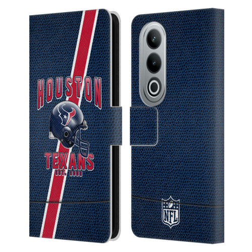 NFL Houston Texans Logo Art Football Stripes Leather Book Wallet Case Cover For OPPO OnePlus Ace 3V 5G
