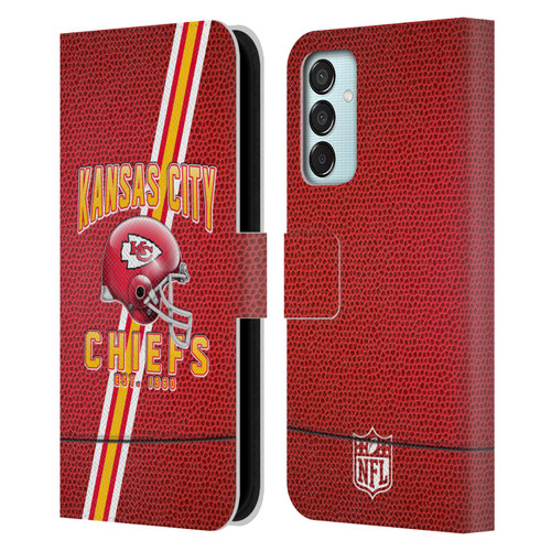 NFL Kansas City Chiefs Logo Art Football Stripes Leather Book Wallet Case Cover For Samsung Galaxy M15/F15 5G