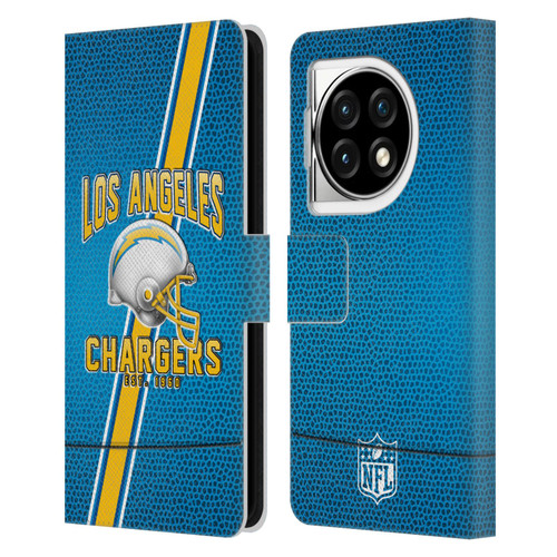 NFL Los Angeles Chargers Logo Art Football Stripes Leather Book Wallet Case Cover For OPPO OnePlus Ace 3 5G