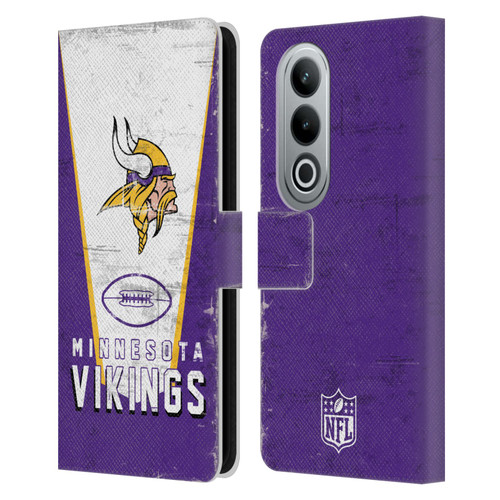 NFL Minnesota Vikings Logo Art Banner Leather Book Wallet Case Cover For OPPO OnePlus Ace 3V 5G