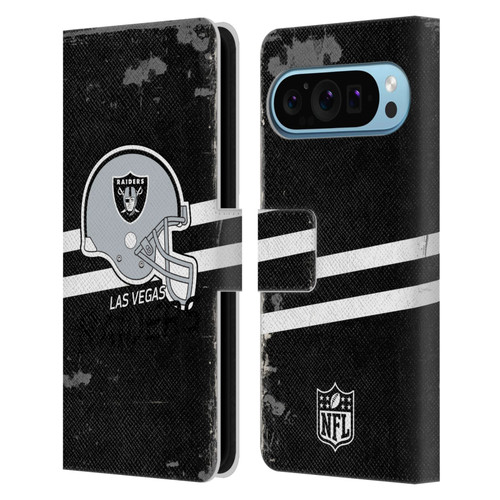 NFL Las Vegas Raiders Logo Art Helmet Distressed Look 100th Leather Book Wallet Case Cover For Google Pixel 9 / Pixel 9 Pro NFL Las Vegas Raiders Logo Art Helmet Distressed Look 100th Leather Book Wallet Case Cover For Google Pixel 9 / Pixel 9 Pro