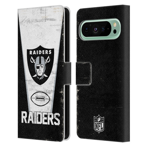 NFL Las Vegas Raiders Logo Art Banner 100th Leather Book Wallet Case Cover For Google Pixel 9 Pro XL NFL Las Vegas Raiders Logo Art Banner 100th Leather Book Wallet Case Cover For Google Pixel 9 Pro XL
