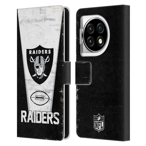 NFL Las Vegas Raiders Logo Art Banner 100th Leather Book Wallet Case Cover For OPPO OnePlus Ace 3 5G