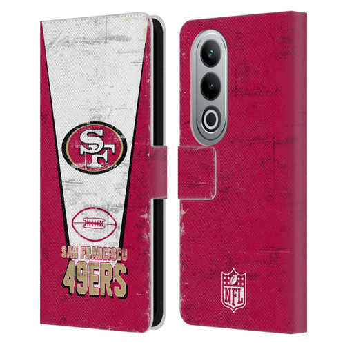 NFL San Francisco 49ers Logo Art Banner Leather Book Wallet Case Cover For OPPO OnePlus Ace 3V 5G