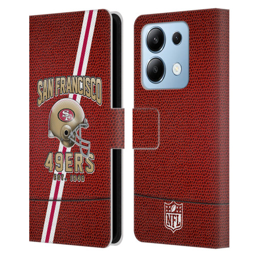 NFL San Francisco 49ers Logo Art Football Stripes Leather Book Wallet Case Cover For Xiaomi Redmi Note 13/13 Pro 5G