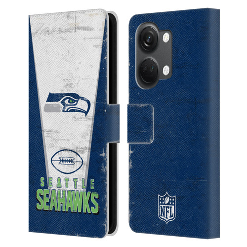 NFL Seattle Seahawks Logo Art Banner Leather Book Wallet Case Cover For OnePlus Nord 3 5G