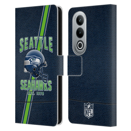 NFL Seattle Seahawks Logo Art Football Stripes Leather Book Wallet Case Cover For OPPO OnePlus Ace 3V 5G