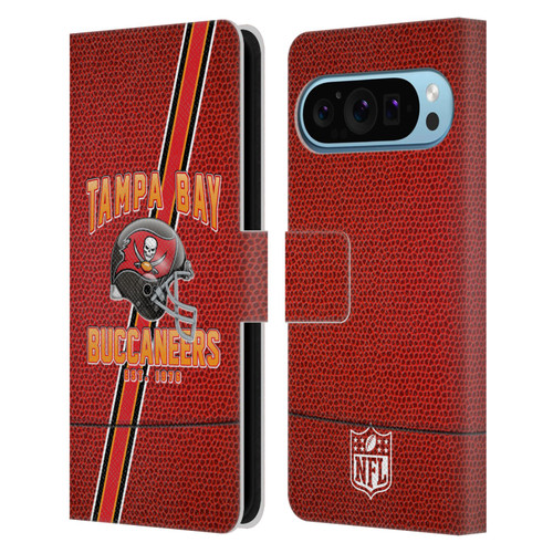 NFL Tampa Bay Buccaneers Logo Art Football Stripes Leather Book Wallet Case Cover For Google Pixel 9 / Pixel 9 Pro