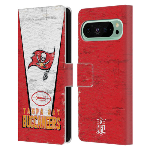 NFL Tampa Bay Buccaneers Logo Art Banner Leather Book Wallet Case Cover For Google Pixel 9 Pro XL