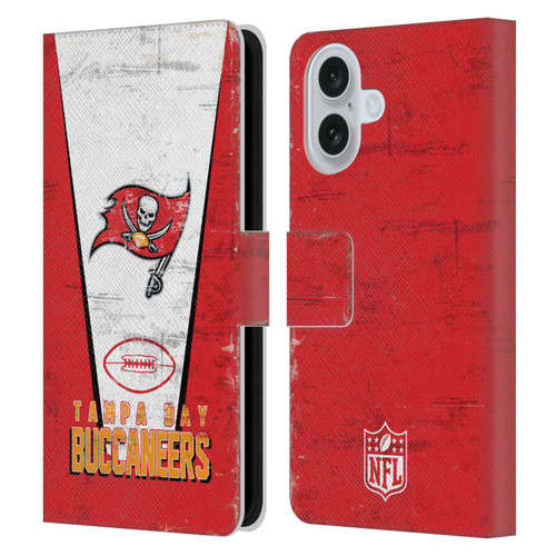 NFL Tampa Bay Buccaneers Logo Art Banner Leather Book Wallet Case Cover For Apple iPhone 16