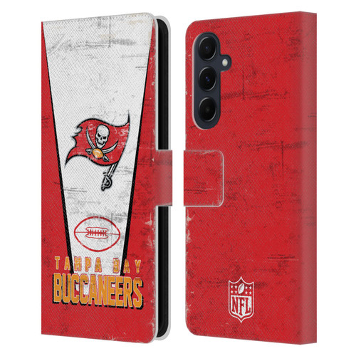 NFL Tampa Bay Buccaneers Logo Art Banner Leather Book Wallet Case Cover For Samsung Galaxy A55 5G