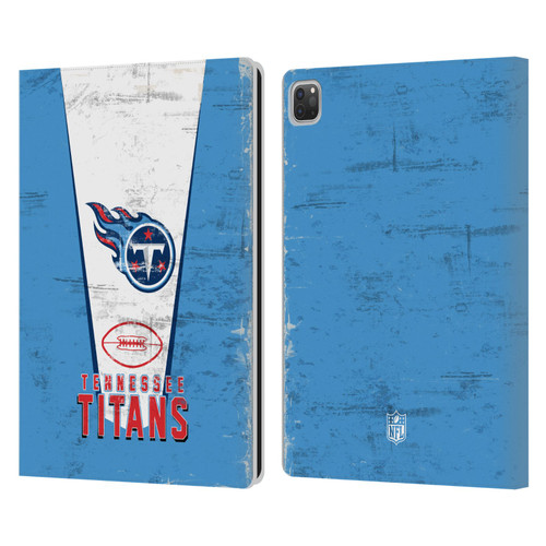 NFL Tennessee Titans Logo Art Banner Leather Book Wallet Case Cover For Apple iPad Pro 13 M4 2024