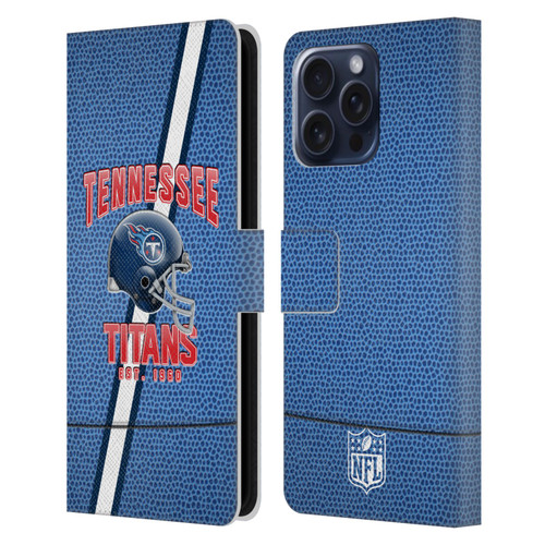 NFL Tennessee Titans Logo Art Football Stripes Leather Book Wallet Case Cover For Apple iPhone 16 Pro Max