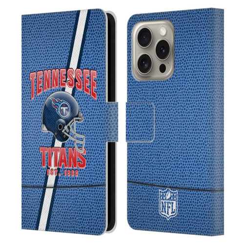 NFL Tennessee Titans Logo Art Football Stripes Leather Book Wallet Case Cover For Apple iPhone 16 Pro