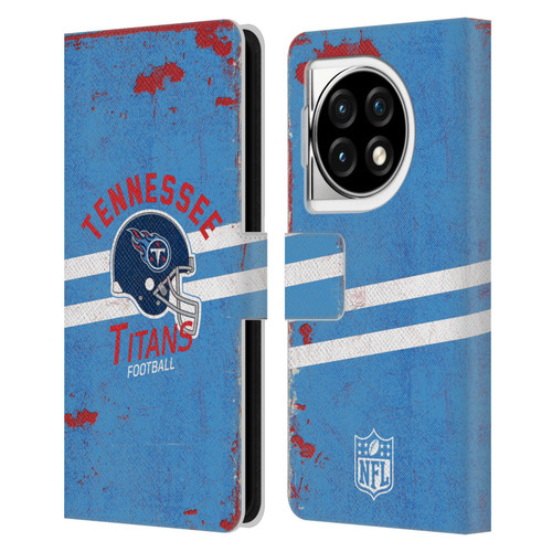 NFL Tennessee Titans Logo Art Helmet Distressed Leather Book Wallet Case Cover For OPPO OnePlus Ace 3 5G