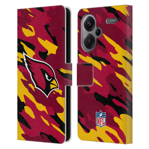 NFL Arizona Cardinals Logo Camou Leather Book Wallet Case Cover For Xiaomi Redmi Note 13 Pro Plus 5G