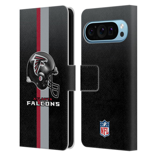 NFL Atlanta Falcons Logo Helmet Leather Book Wallet Case Cover For Google Pixel 9 / Pixel 9 Pro