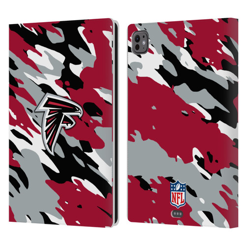 NFL Atlanta Falcons Logo Camou Leather Book Wallet Case Cover For Apple iPad Pro 11 M4 2024