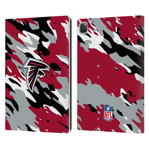 NFL Atlanta Falcons Logo Camou Leather Book Wallet Case Cover For Apple iPad Pro 13 M4 2024
