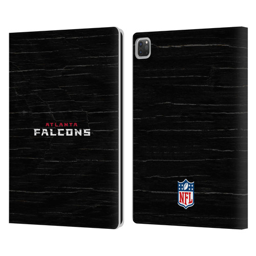 NFL Atlanta Falcons Logo Distressed Look Leather Book Wallet Case Cover For Apple iPad Pro 13 M4 2024