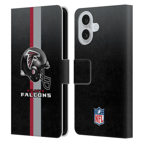 NFL Atlanta Falcons Logo Helmet Leather Book Wallet Case Cover For Apple iPhone 16