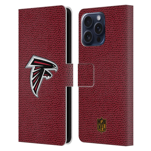 NFL Atlanta Falcons Logo Football Leather Book Wallet Case Cover For Apple iPhone 16 Pro Max