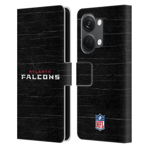 NFL Atlanta Falcons Logo Distressed Look Leather Book Wallet Case Cover For OnePlus Nord 3 5G