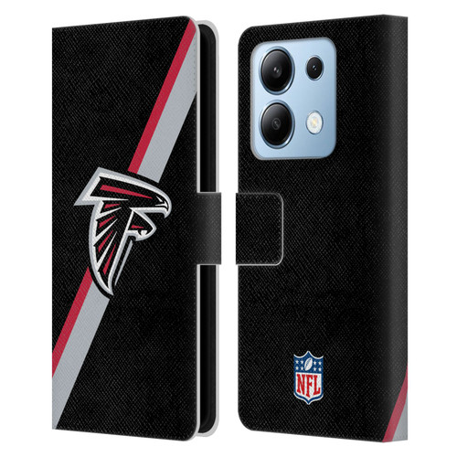 NFL Atlanta Falcons Logo Stripes Leather Book Wallet Case Cover For Xiaomi Redmi Note 13/13 Pro 5G