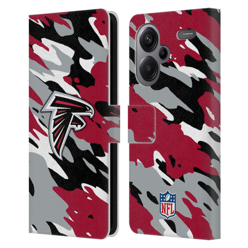 NFL Atlanta Falcons Logo Camou Leather Book Wallet Case Cover For Xiaomi Redmi Note 13 Pro Plus 5G