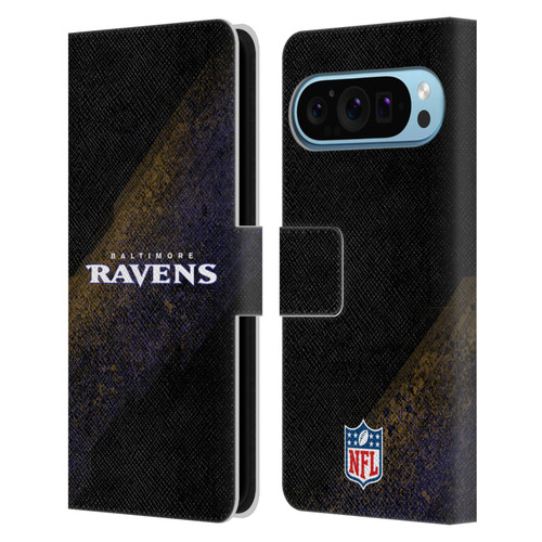 NFL Baltimore Ravens Logo Blur Leather Book Wallet Case Cover For Google Pixel 9 / Pixel 9 Pro