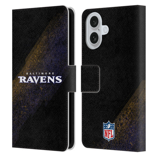NFL Baltimore Ravens Logo Blur Leather Book Wallet Case Cover For Apple iPhone 16
