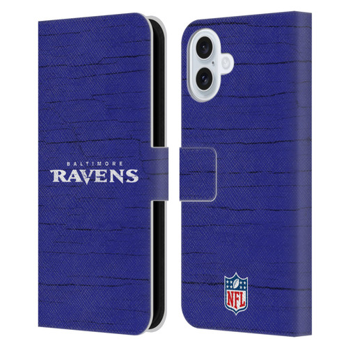 NFL Baltimore Ravens Logo Distressed Look Leather Book Wallet Case Cover For Apple iPhone 16 Plus NFL Baltimore Ravens Logo Distressed Look Leather Book Wallet Case Cover For Apple iPhone 16 Plus